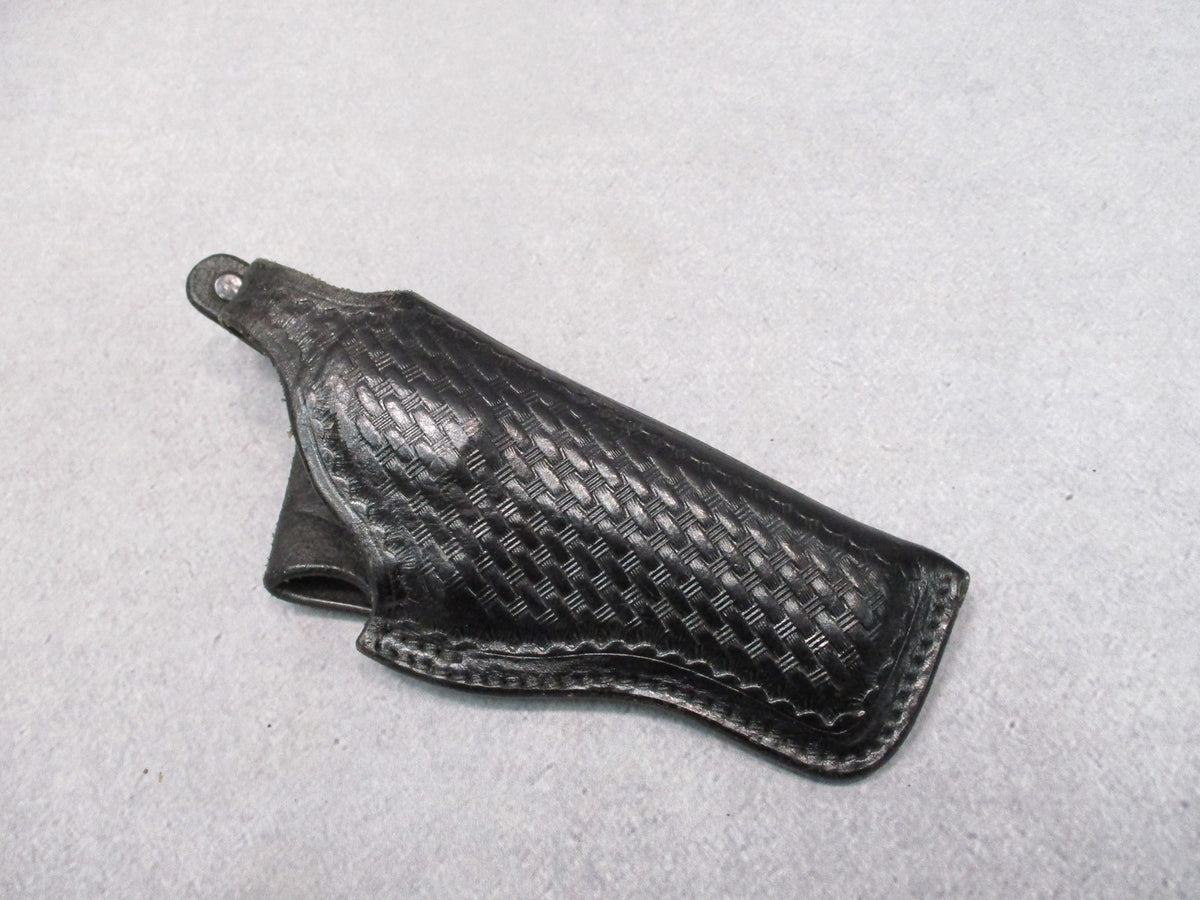 Triple K 196-1 Leather Holster S&W K/L Ruger GP100 4" Revolver RH Black