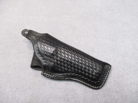 Triple K 196-1 Leather Holster S&W K/L Ruger GP100 4" Revolver RH Black