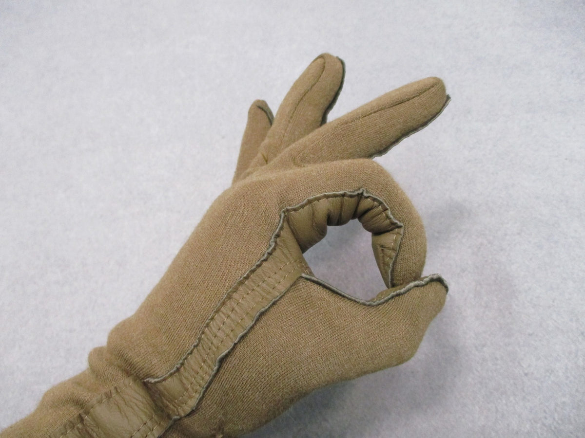 NWT USGI Nomex CVC Flyers Gloves Coyote Tan Touchscreen Size 8 GS/FRP-2