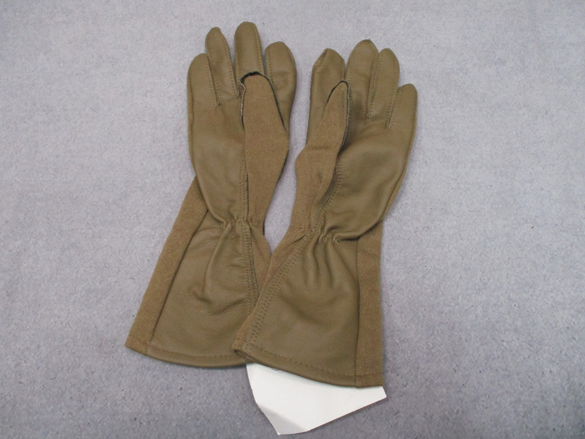NWT USGI Nomex CVC Flyers Gloves Coyote Tan Touchscreen Size 8 GS/FRP-2