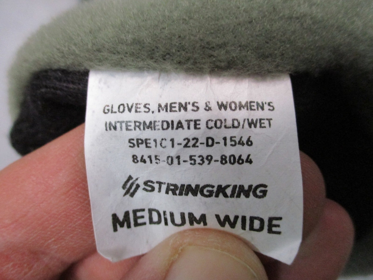 US Military Issue Cold/Wet Weather Gloves StringKing Size Medium Wide
