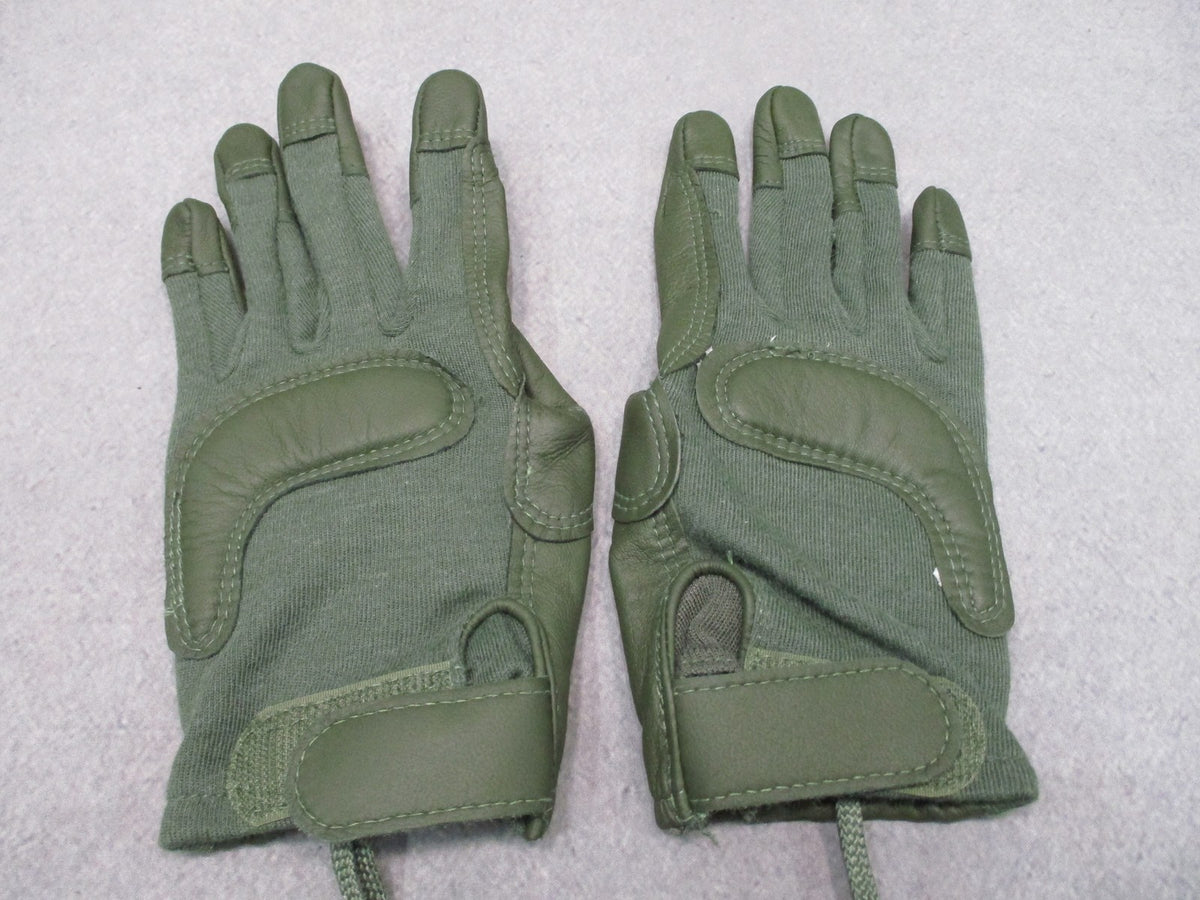 USGI HWI Army Combat Gloves FR Leather Touchscreen Green Small 8415-01-667-3019