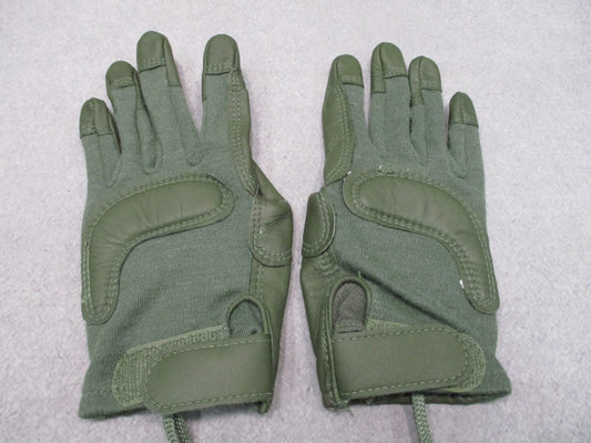 USGI HWI Army Combat Gloves FR Leather Touchscreen Green Small 8415-01-667-3019