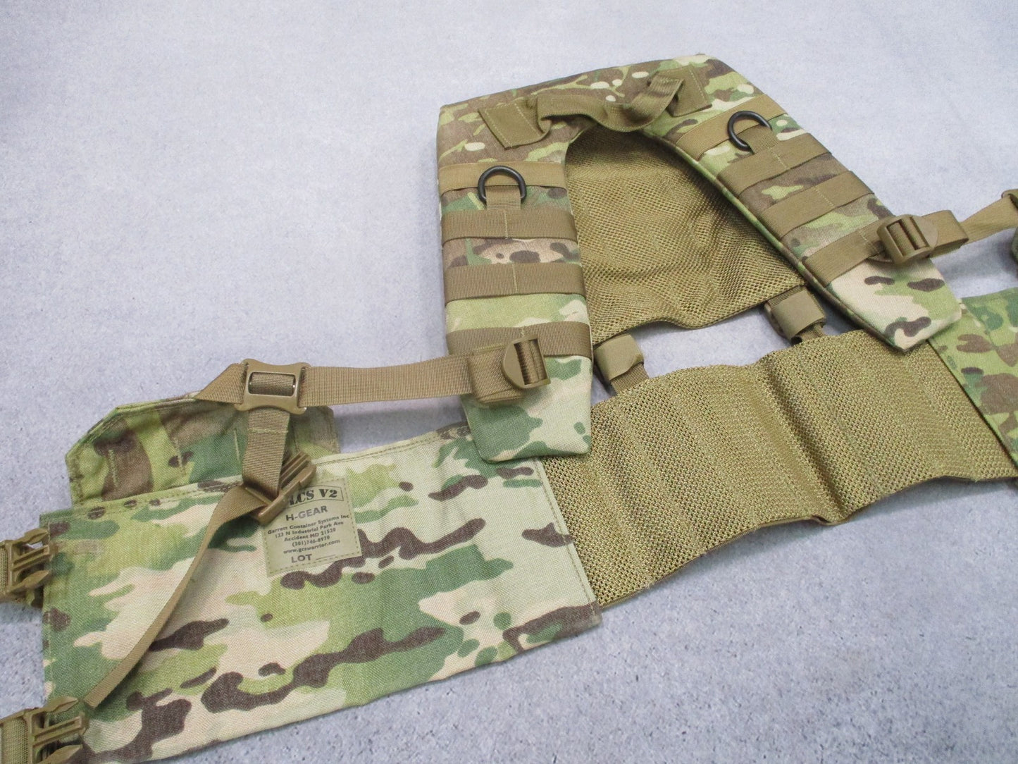 USGI GCS DFLCS V2 H-Gear Multicam MOLLE Load Bearing Harness Vest Large