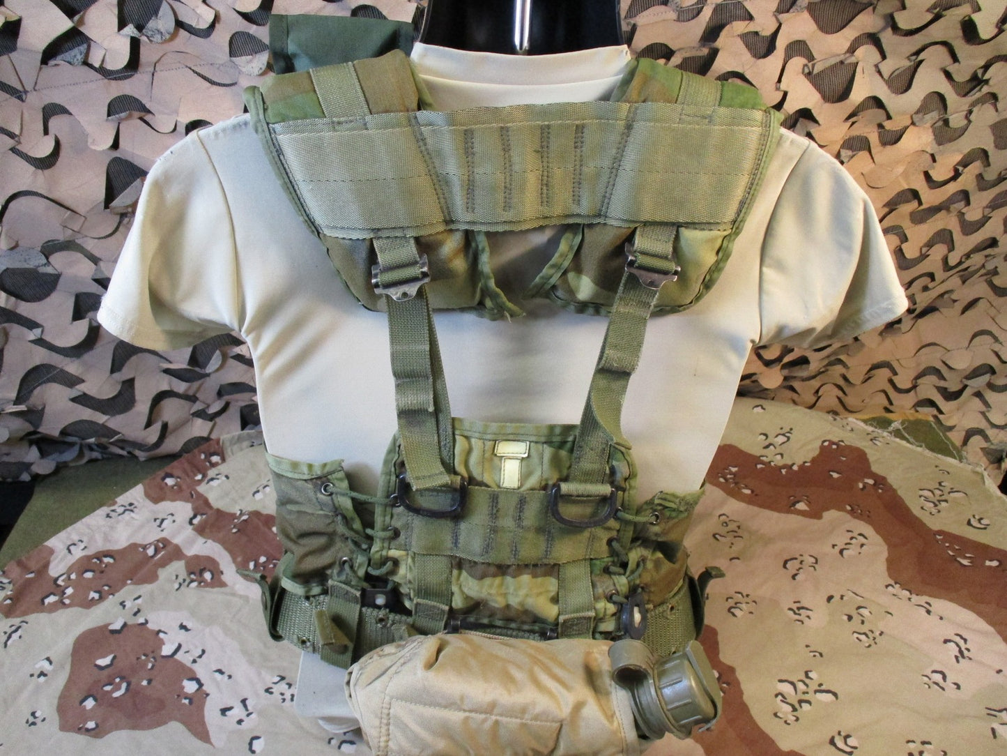 US Military Woodland enhanced load bearing vest lbv88 m81 tactical vest set