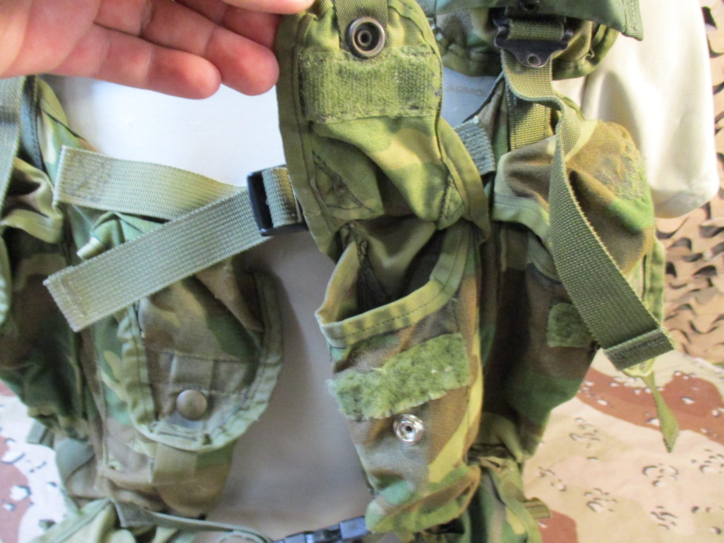 US Military Woodland enhanced load bearing vest lbv88 m81 tactical vest set
