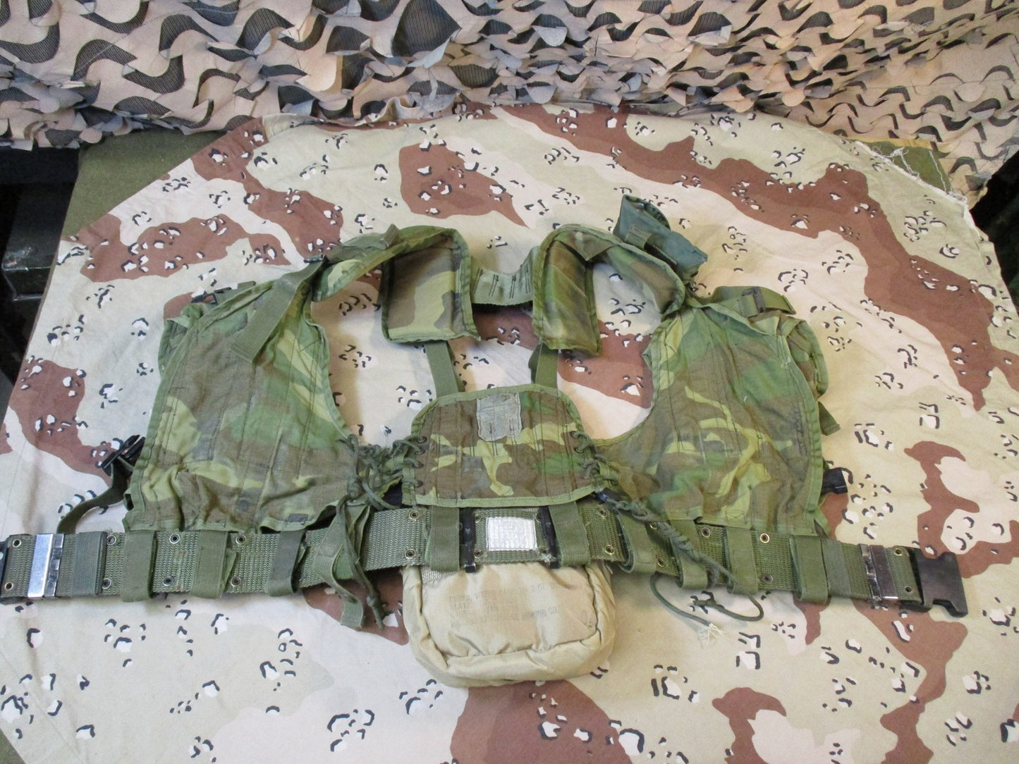 US Military Woodland enhanced load bearing vest lbv88 m81 tactical vest set