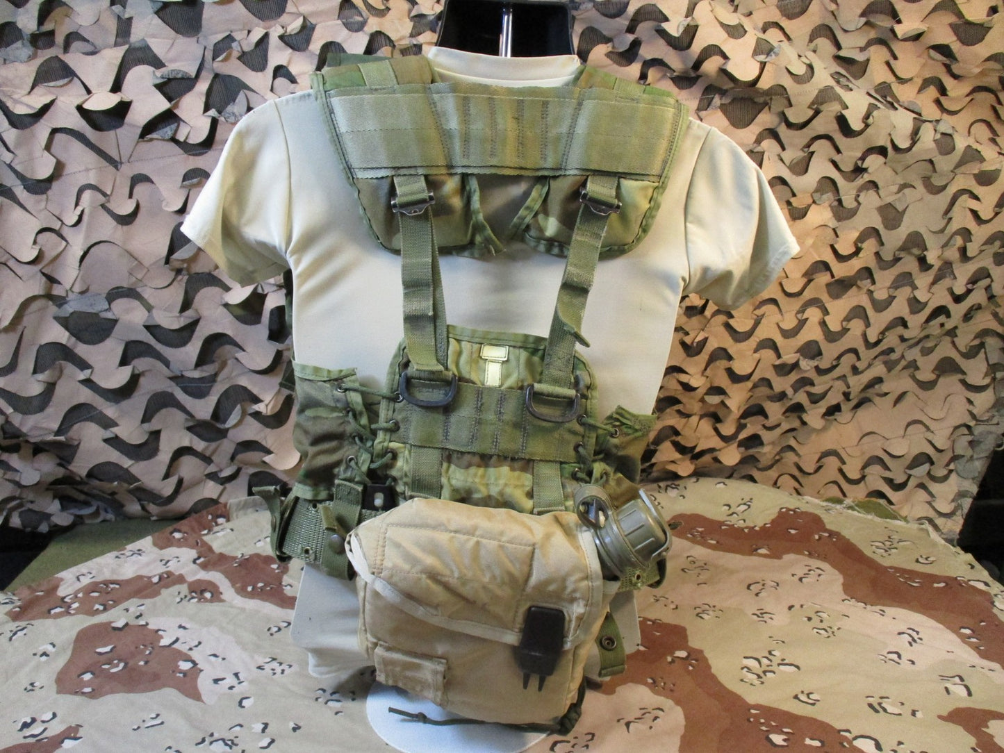 US Military Woodland enhanced load bearing vest lbv88 m81 tactical vest set