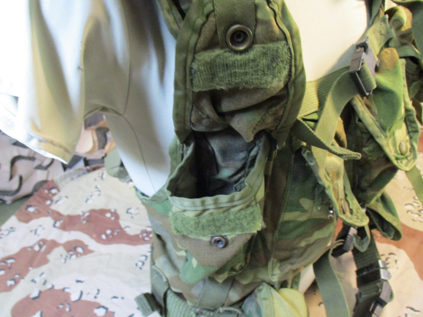 US Military Woodland enhanced load bearing vest lbv88 m81 tactical vest set