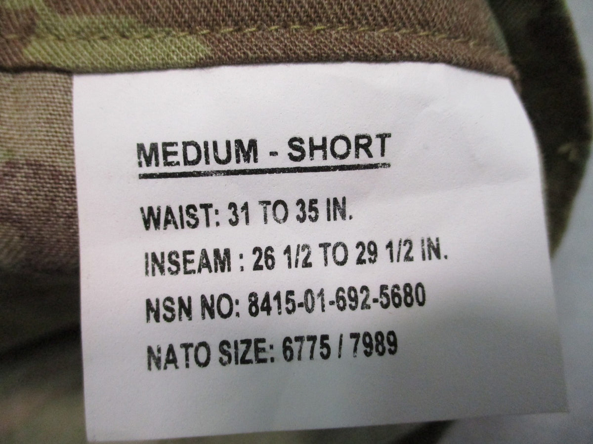NWT USGI Advanced Combat Pants OCP Scorpion FR Medium Short NSN 8415-01-692-5680