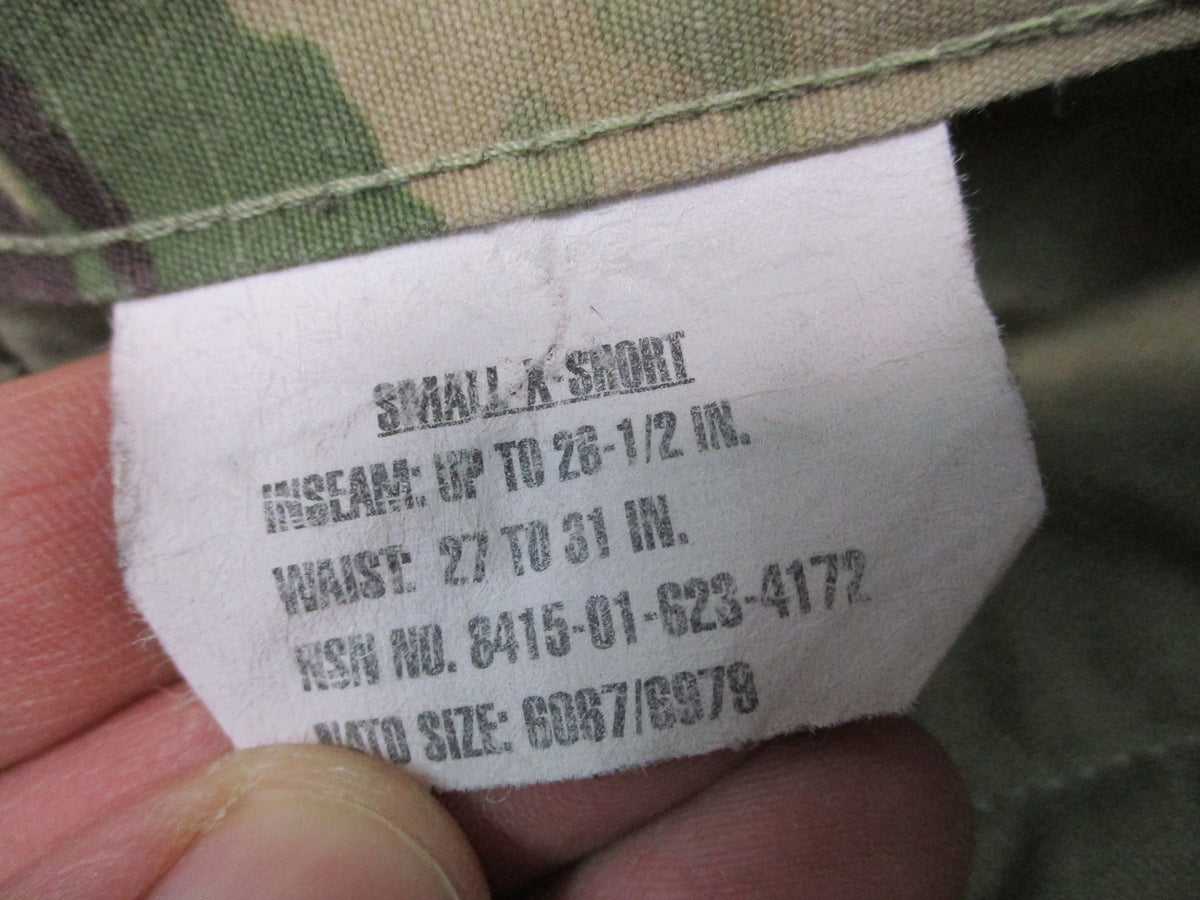 USGI Army OCP Scorpion W2 ACU Combat Trousers Small X-Short NSN 8415-01-623-4172