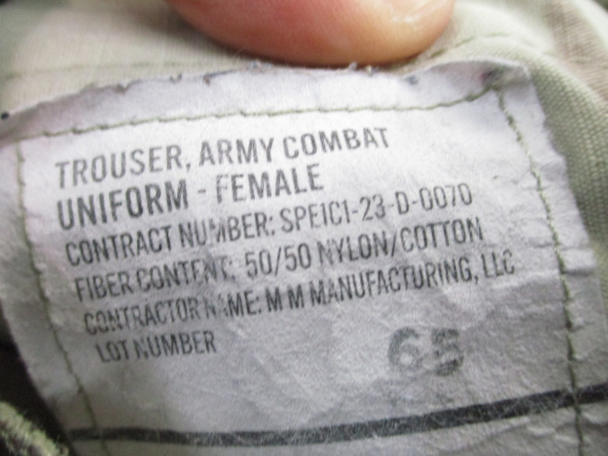 USGI Female Army Combat Trousers OCP Scorpion 31 Regular NSN 8415-01-623-3397