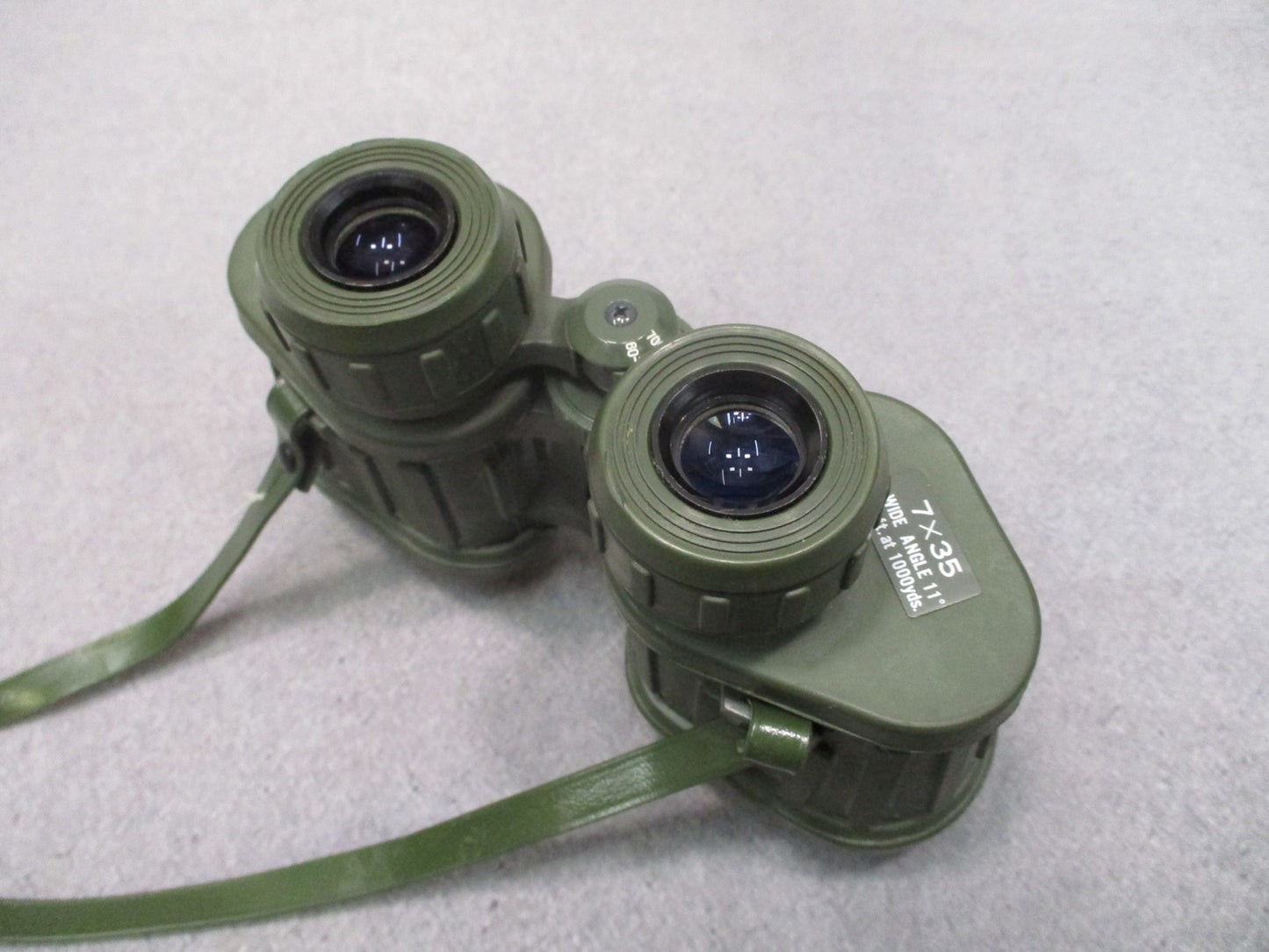 Vintage Optex Model 190 7x35 Wide Angle 11° Binoculars Made in Japan Olive Green