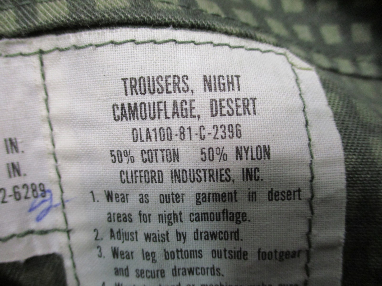 USGI MILITARY DESERT NIGHT CAMOUFLAGE TROUSERS BDU PANTS SMALL/REGULAR