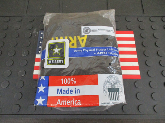 NEW US ARMY PT SHORTS PHYSICAL TRAINING GYM SHORT SWIM TRUNKS XLARGE BLK/YELLOW