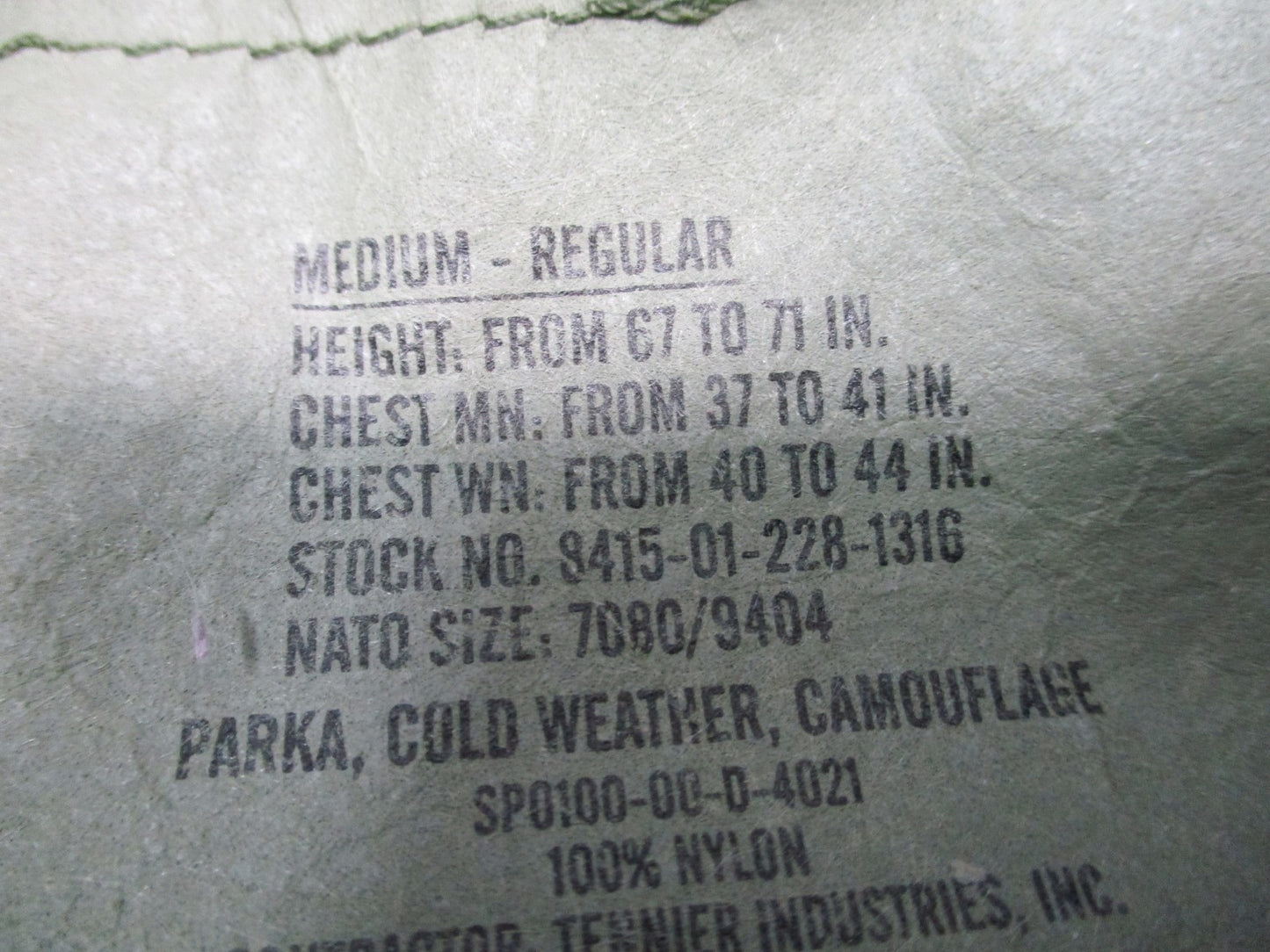 US Military ECWCS Parka Woodland Camo Gen 1 Cold Weather Jacket Medium Regular