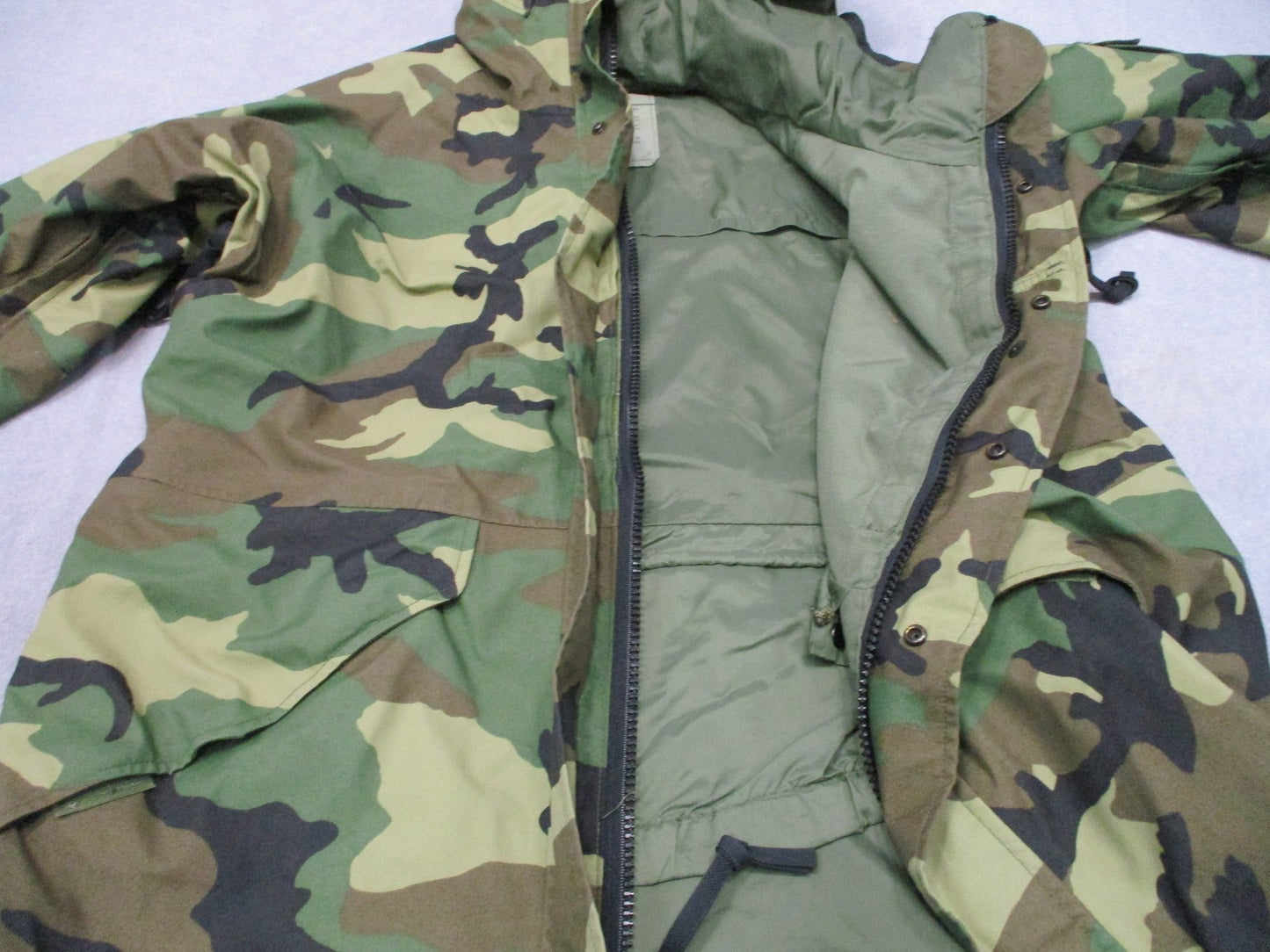 US Military ECWCS Parka Woodland Camo Gen 1 Cold Weather Jacket Medium Regular