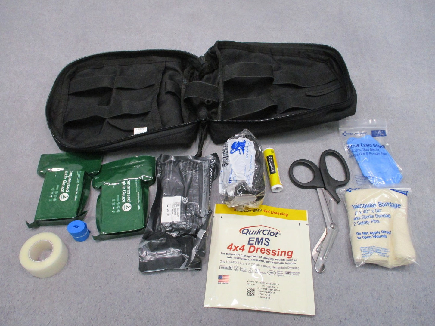 Elite First Aid Military IFAK Advanced Tactical Medical Pouch Kit Black New