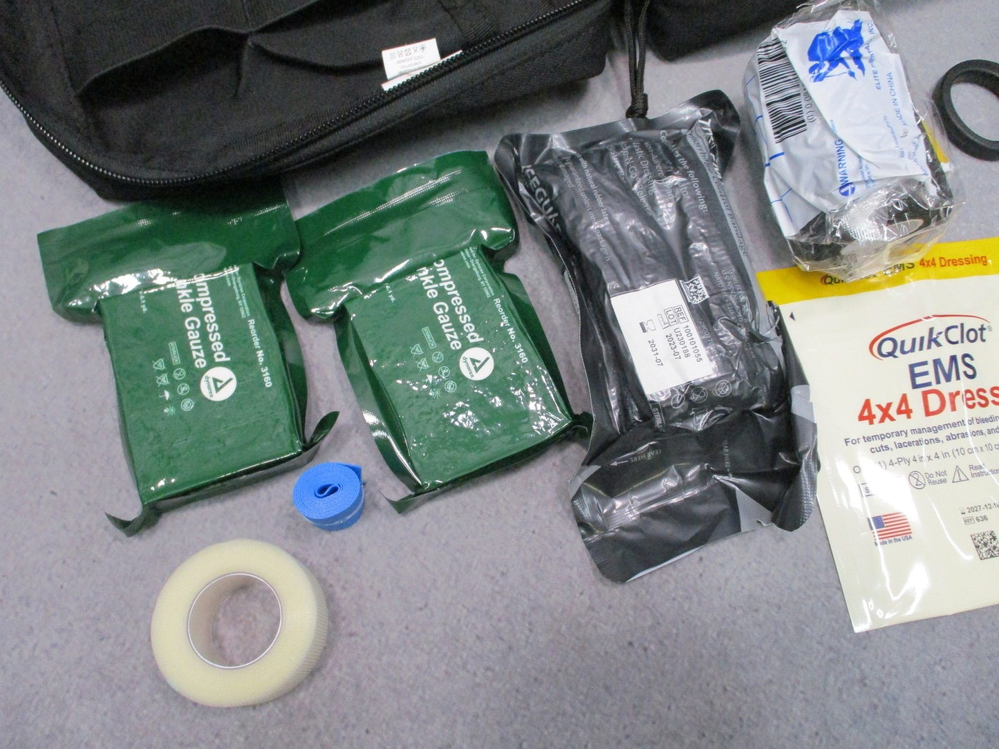 Elite First Aid Military IFAK Advanced Tactical Medical Pouch Kit Black New