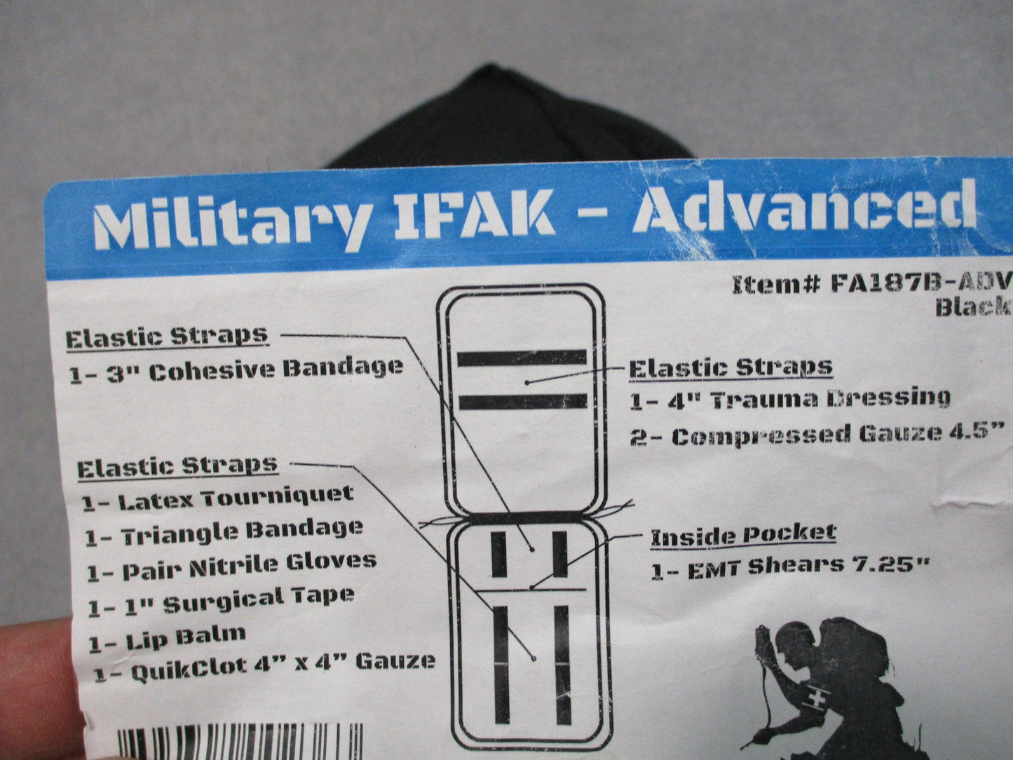 Elite First Aid Military IFAK Advanced Tactical Medical Pouch Kit Black New
