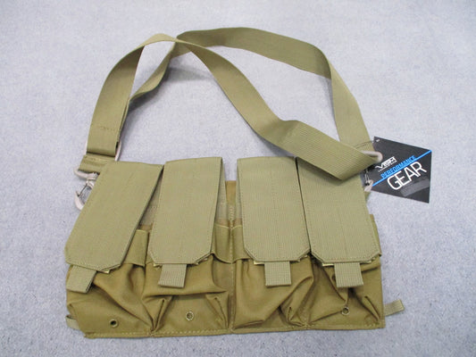 VISM NcSTAR Magazine Bandoleer Tan Holds (4x) 7.62x39 or (8x) 5.56 Mags MOLLE