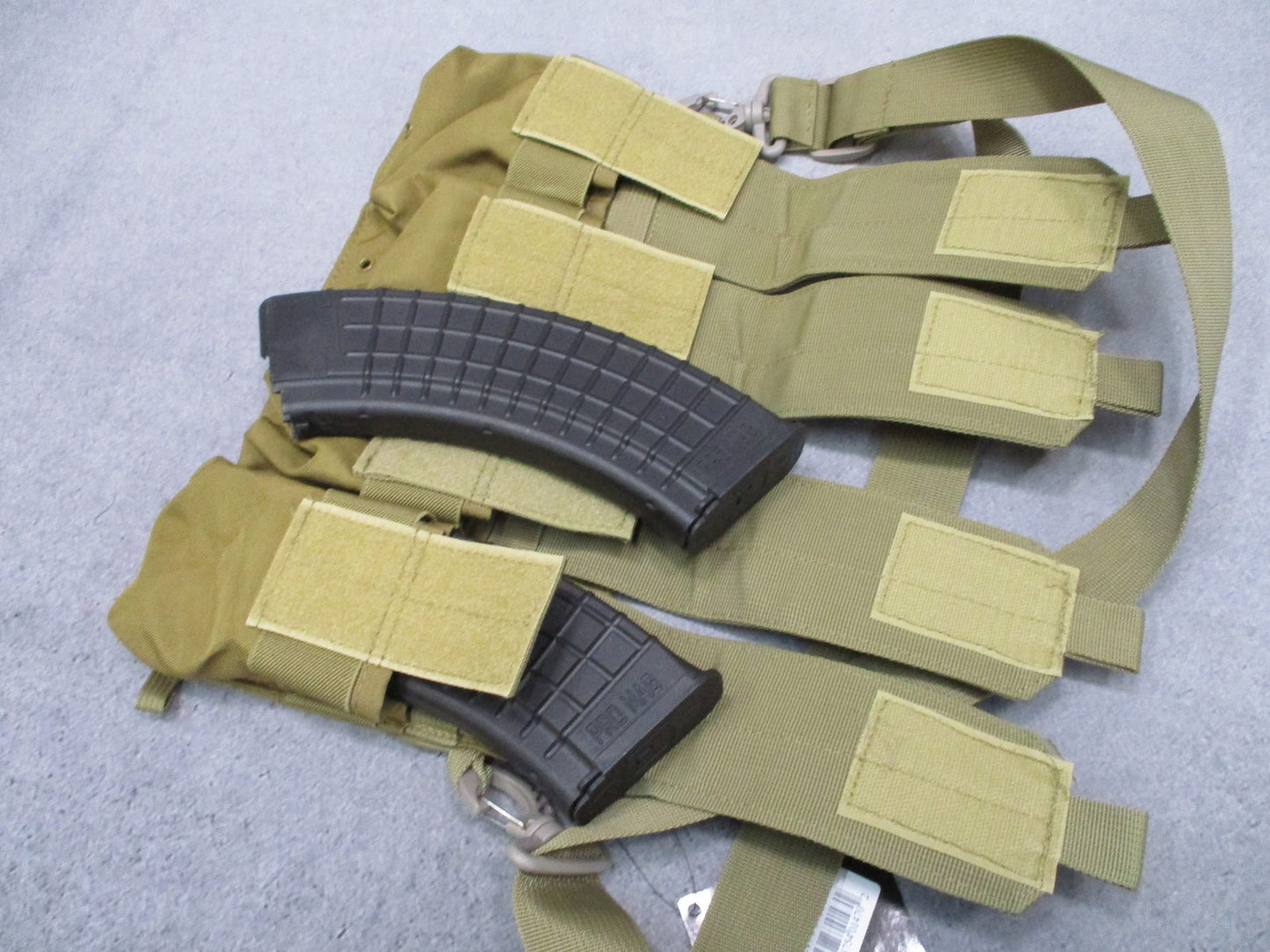 VISM NcSTAR Magazine Bandoleer Tan Holds (4x) 7.62x39 or (8x) 5.56 Mags MOLLE