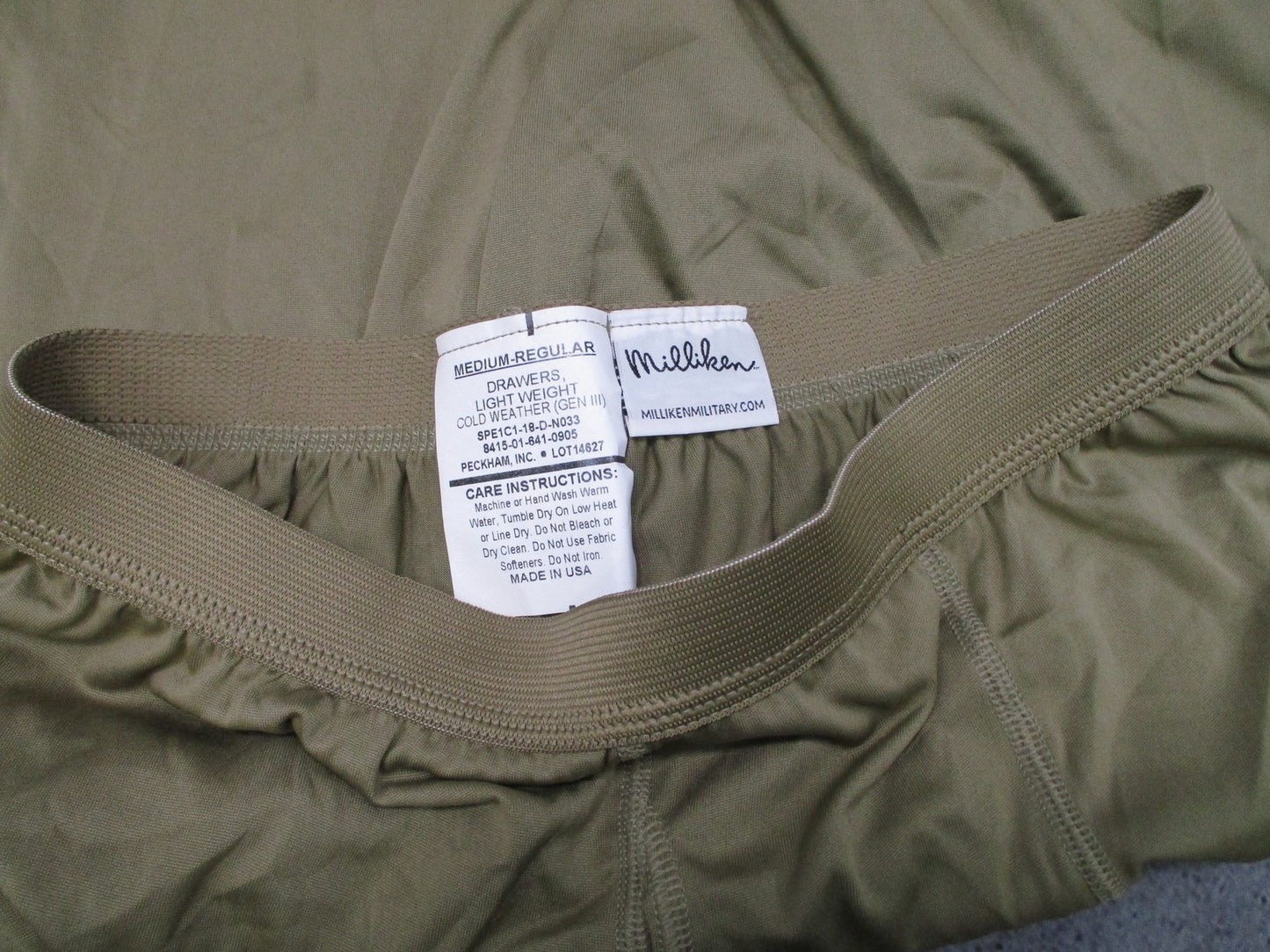 US Military Gen III Level 1 Drawers Base Layer Coyote Brown Medium Regular