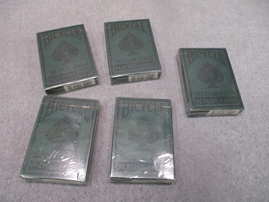 5 Decks Bicycle Tactical Field Playing Cards New Sealed Military Issue USA Made