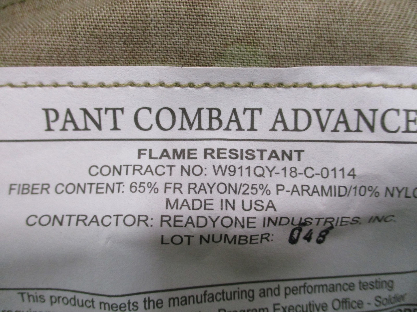 US Army AIKP Combat Pants Scorpion OCP FR Small Regular NSN 8415-01-644-0207