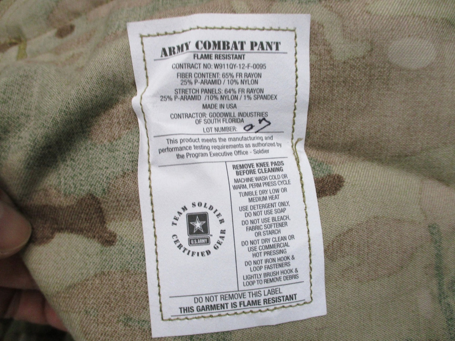 US Army Advanced Combat Pants  Multicam Medium Regular Tactical Trousers