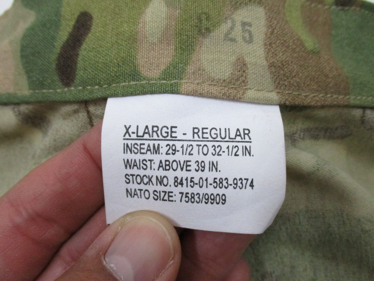 NEW ARMY OCP AIRCREW TROUSER A2CU AVIATION FUELER PANTS MULTICAM X-LARGE/REGULAR