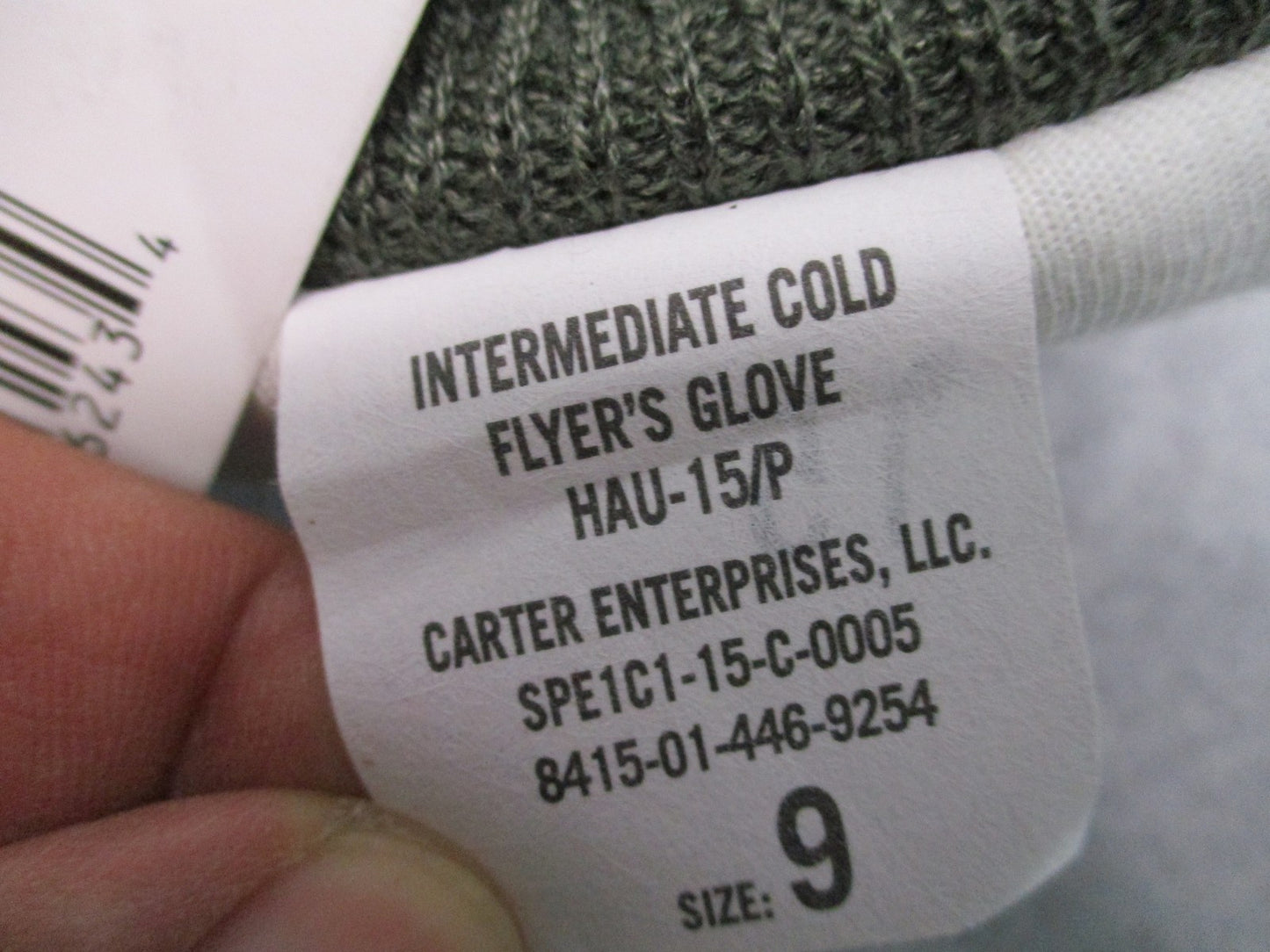 New US Military HAU-15/P Intermediate Cold Flyer's Gloves Sz 9 8415-01-446-9254