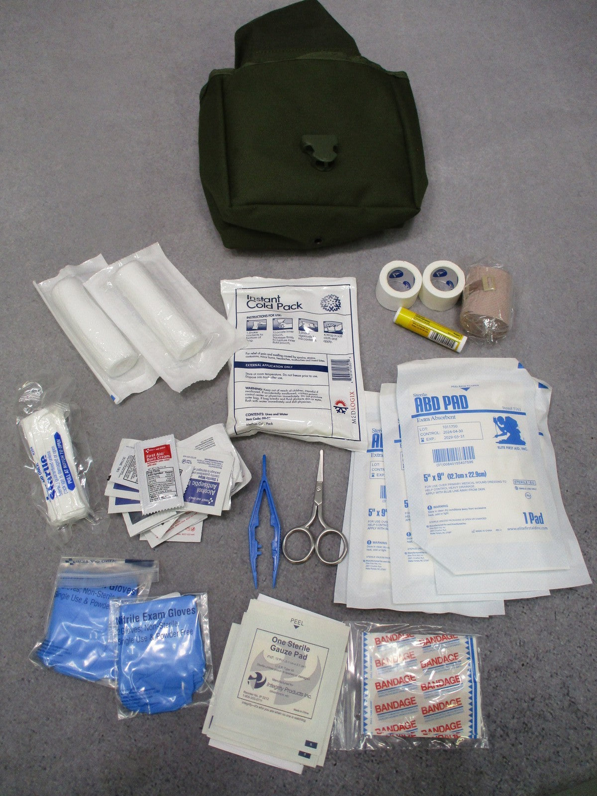 Elite First Aid Platoon IFAK Tactical Medical Pouch Kit Olive Drab New