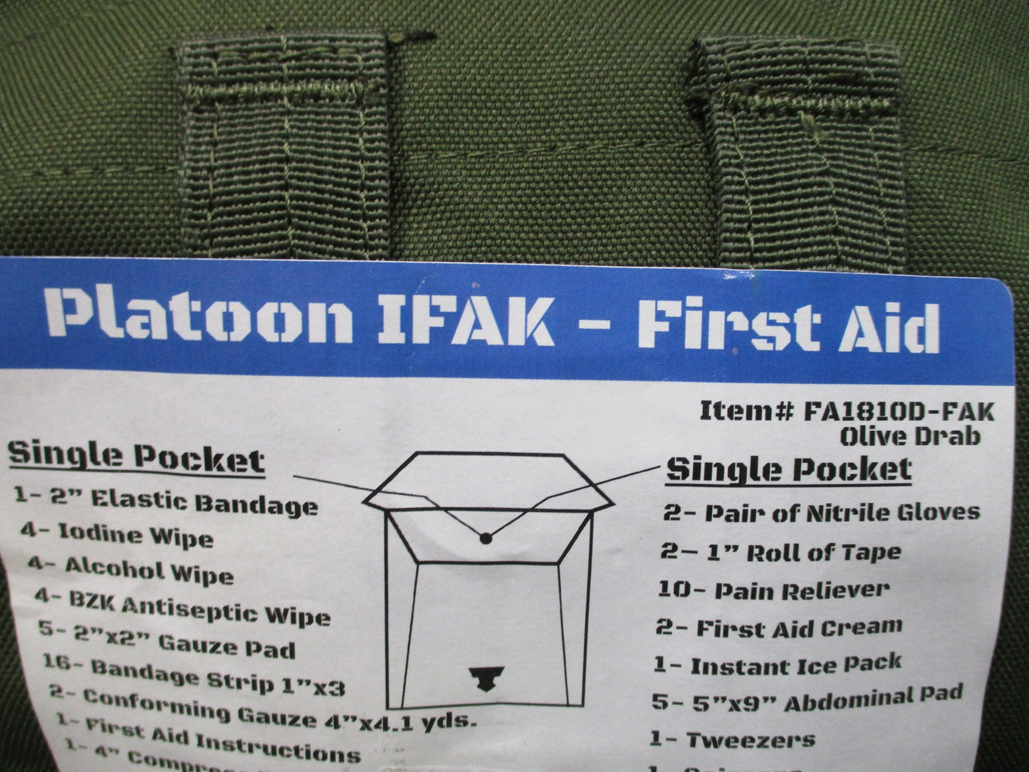 Elite First Aid Platoon IFAK Tactical Medical Pouch Kit Olive Drab New
