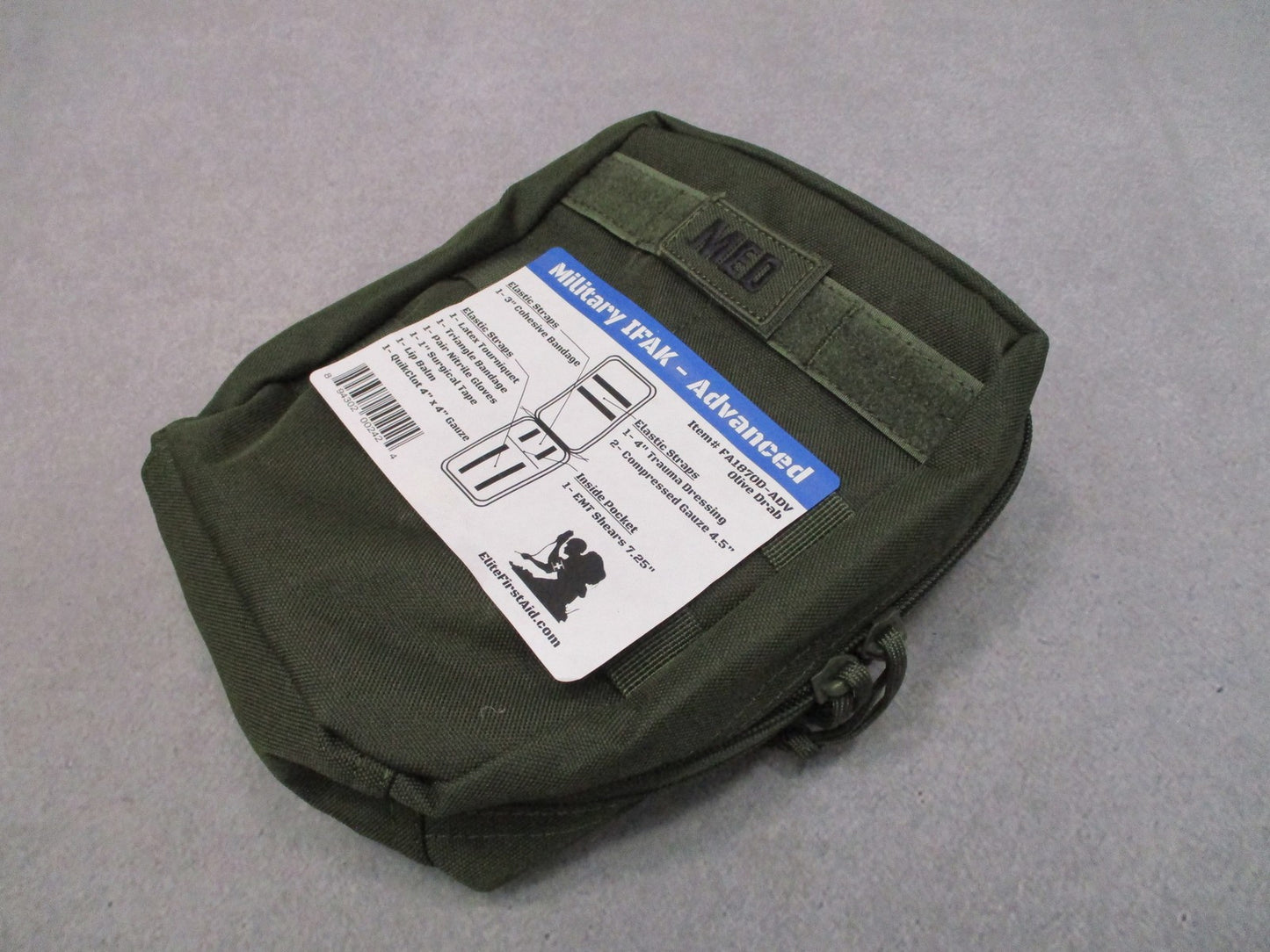 Elite First Aid Military IFAK Advanced Tactical Trauma Kit Olive Drab New
