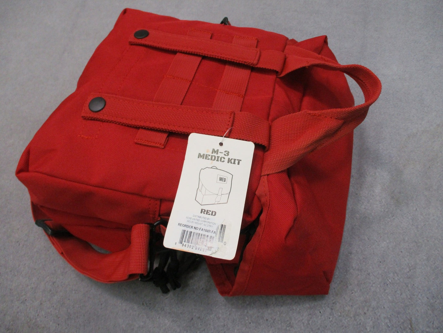Tri-Fold First Aid M-3 Medic Kit Tactical Medical Bag Red Combat Life Saver CLS