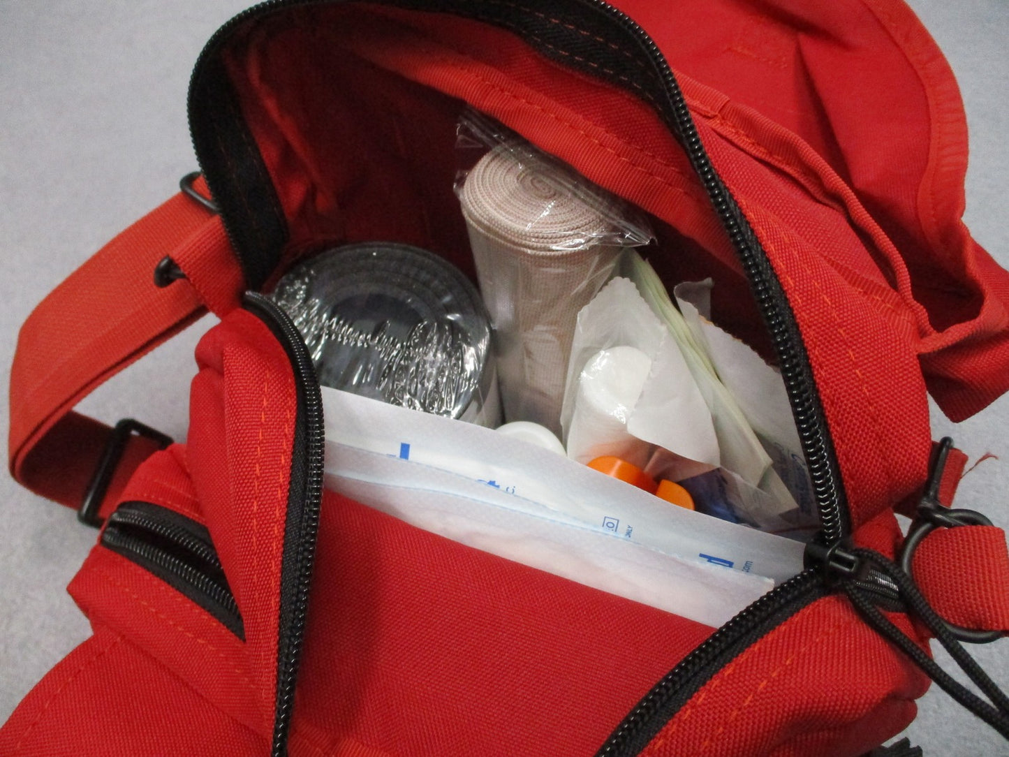 Tri-Fold First Aid M-3 Medic Kit Tactical Medical Bag Red Combat Life Saver CLS