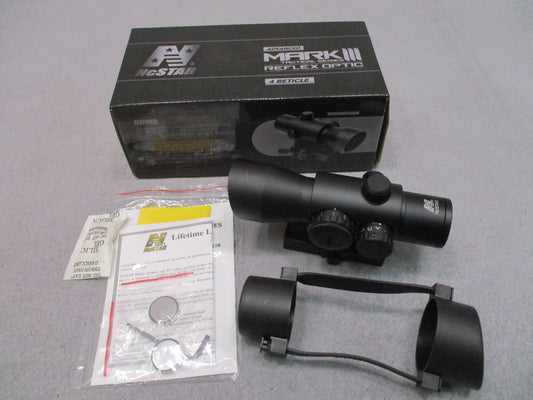NcSTAR Mark III Tactical Series Reflex Optic 4 Reticle Red Green Blue DMRK132A