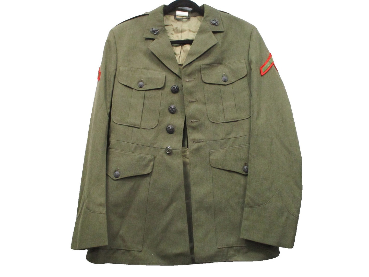USMC Marine Corps Service Alpha Dress Jacket Size 40R Private First Class Rank
