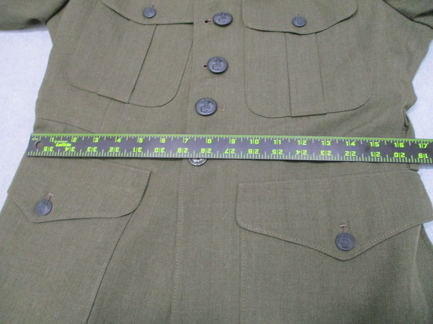 USMC Marine Corps Service Alpha Dress Jacket Size 40R Private First Class Rank