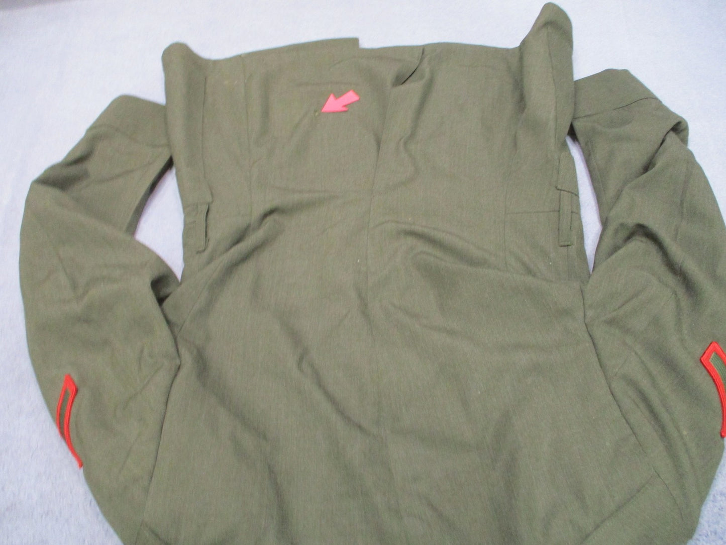 USMC Marine Corps Service Alpha Dress Jacket Size 40R Private First Class Rank