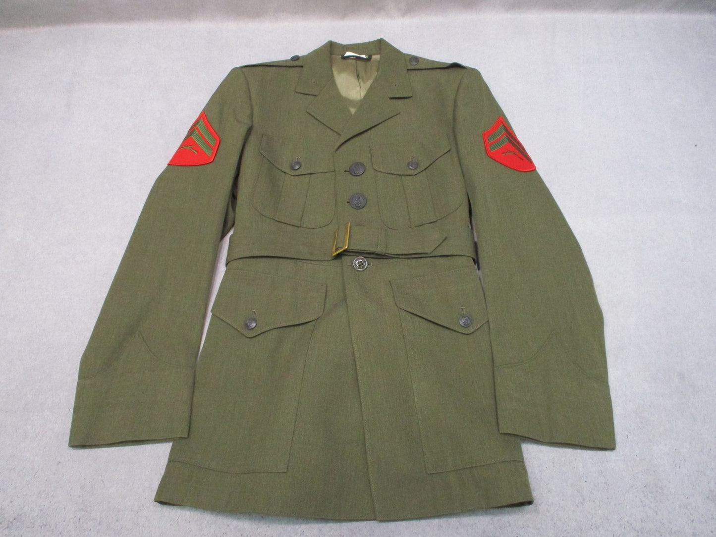USMC Service Alpha Coat Jacket 37S Corporal Rank NSN 8405-01-279-5606 Crown