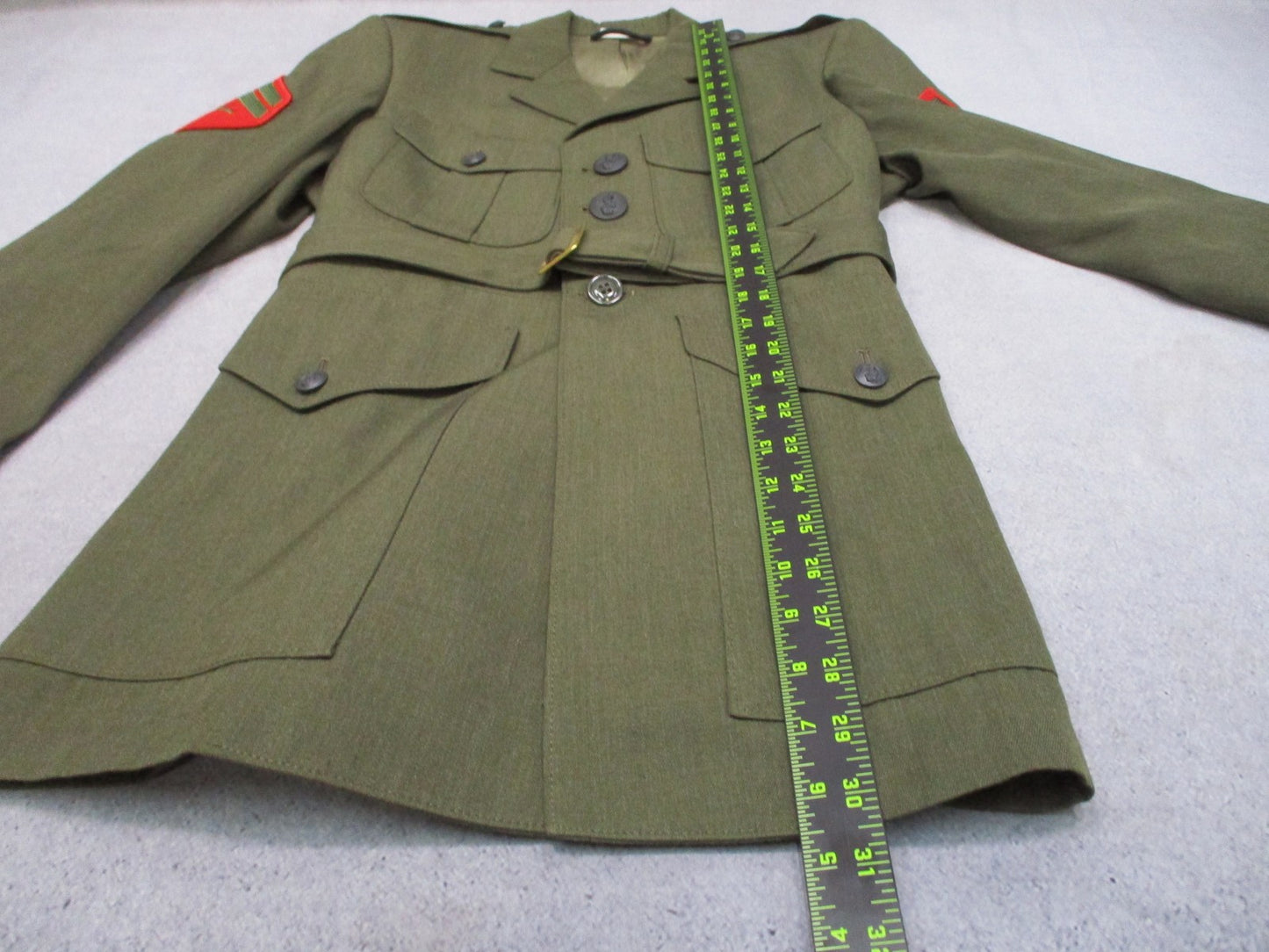 USMC Service Alpha Coat Jacket 37S Corporal Rank NSN 8405-01-279-5606 Crown
