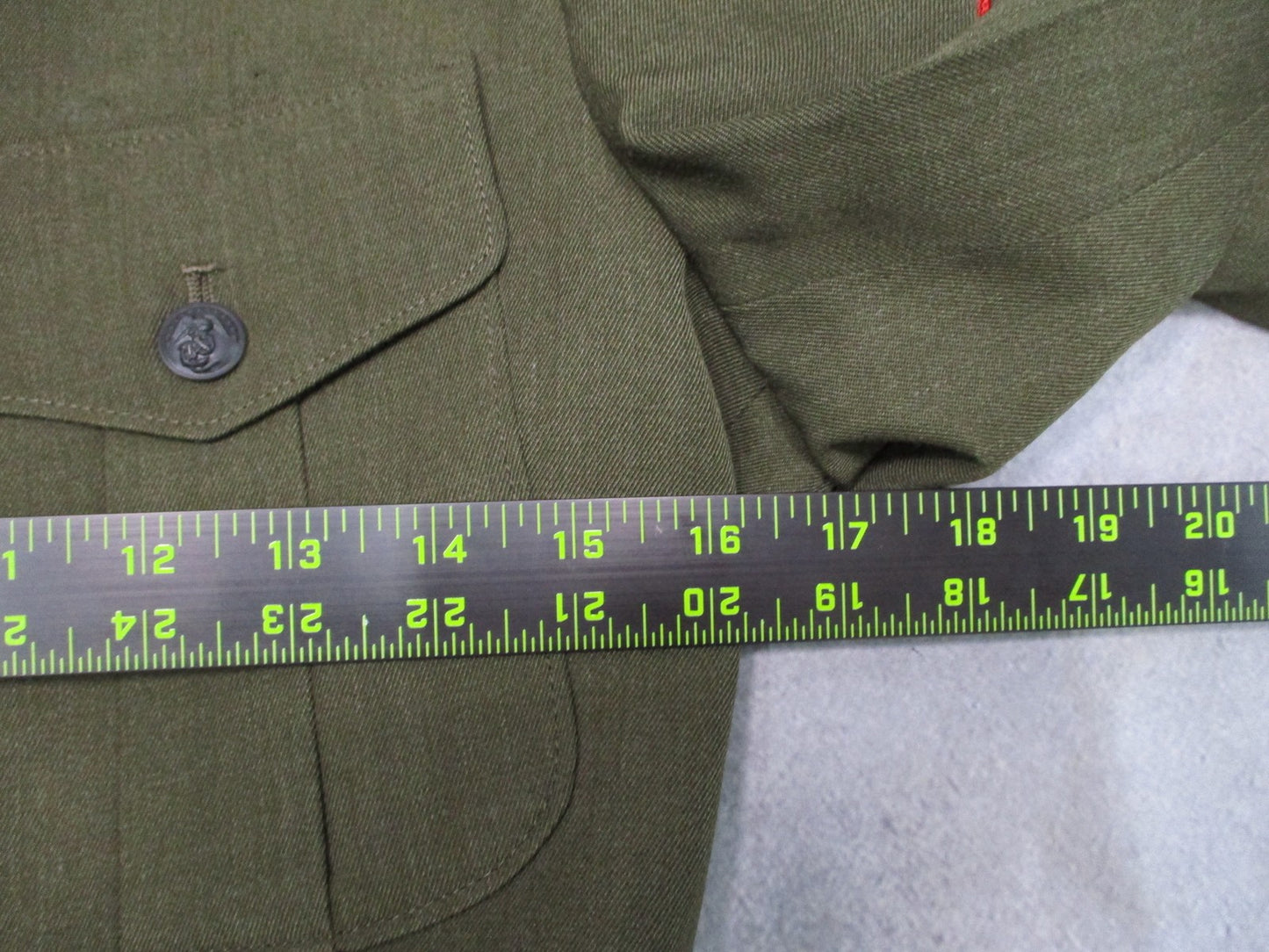 USMC Service Alpha Coat Jacket 37S Corporal Rank NSN 8405-01-279-5606 Crown