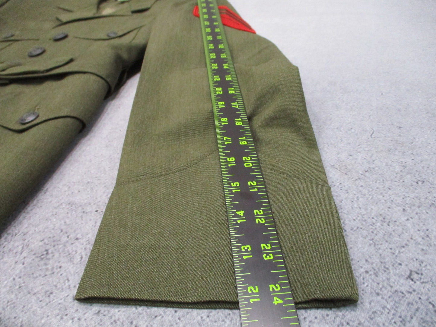 USMC Service Alpha Coat Jacket 37S Corporal Rank NSN 8405-01-279-5606 Crown