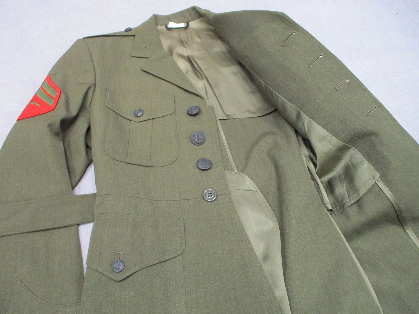 USMC Service Alpha Coat Jacket 37S Corporal Rank NSN 8405-01-279-5606 Crown