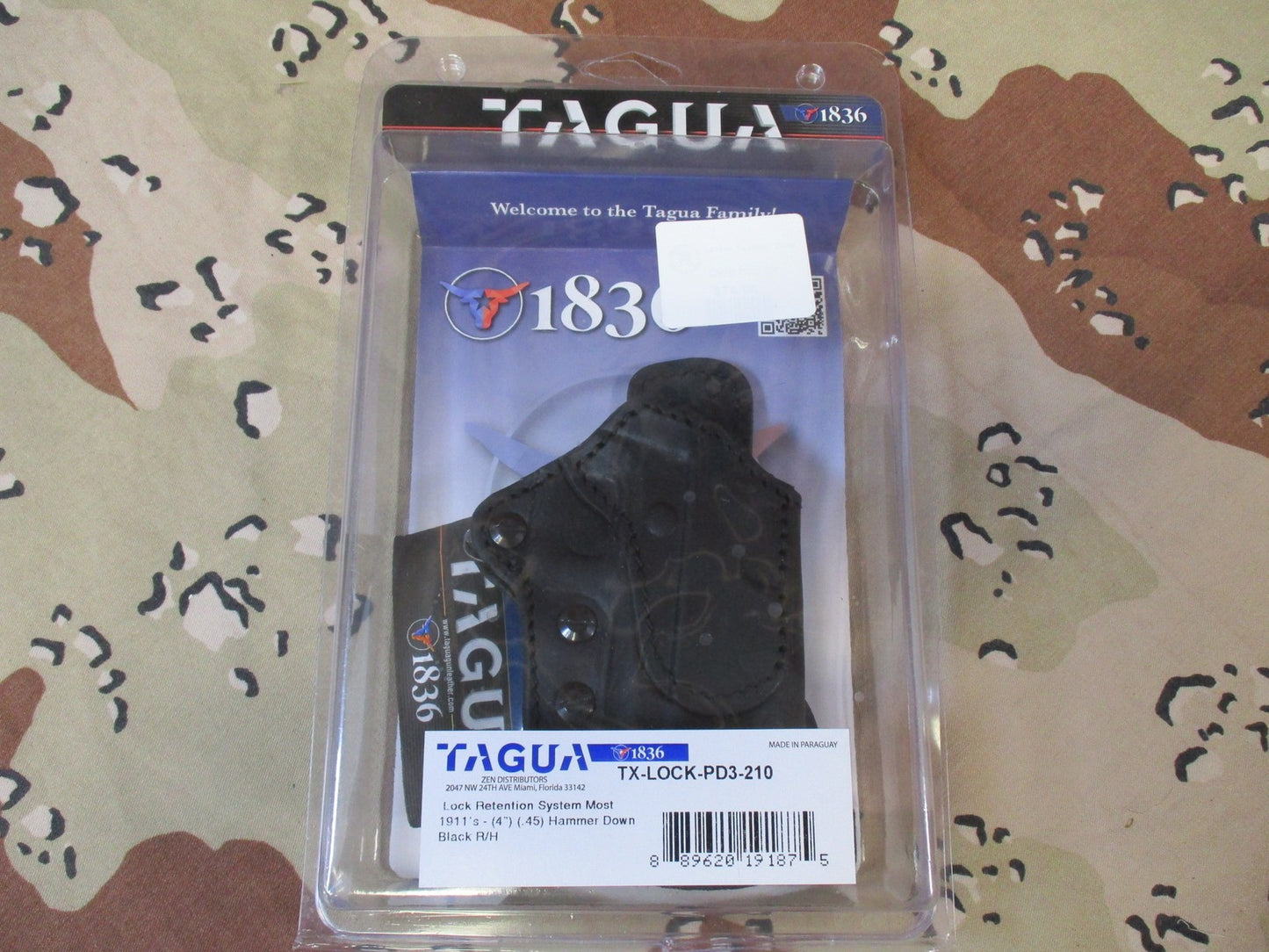 Tagua 1836 TX-LOCK-PD3-210 Leather Holster for 1911 4" Right Hand New level 2