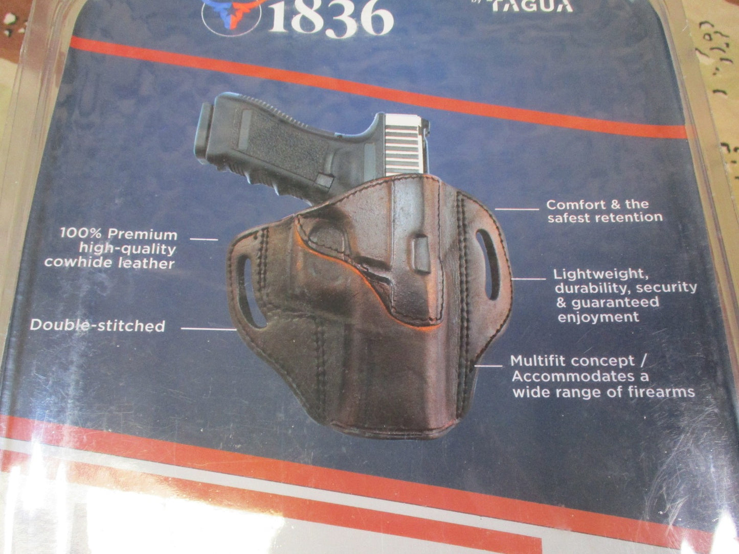 1836 Tagua Leather Optic Ready Holster  Sig P320 Springfield XDM 4.5" R/H lvl 2