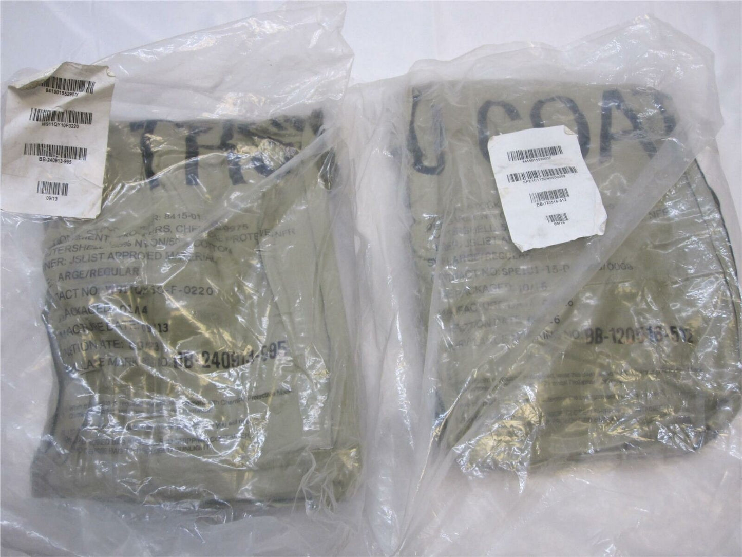 US Military Nuclear, Biological, Chemical (MOPP) Suit, LARGE Top/bottom JSLIST