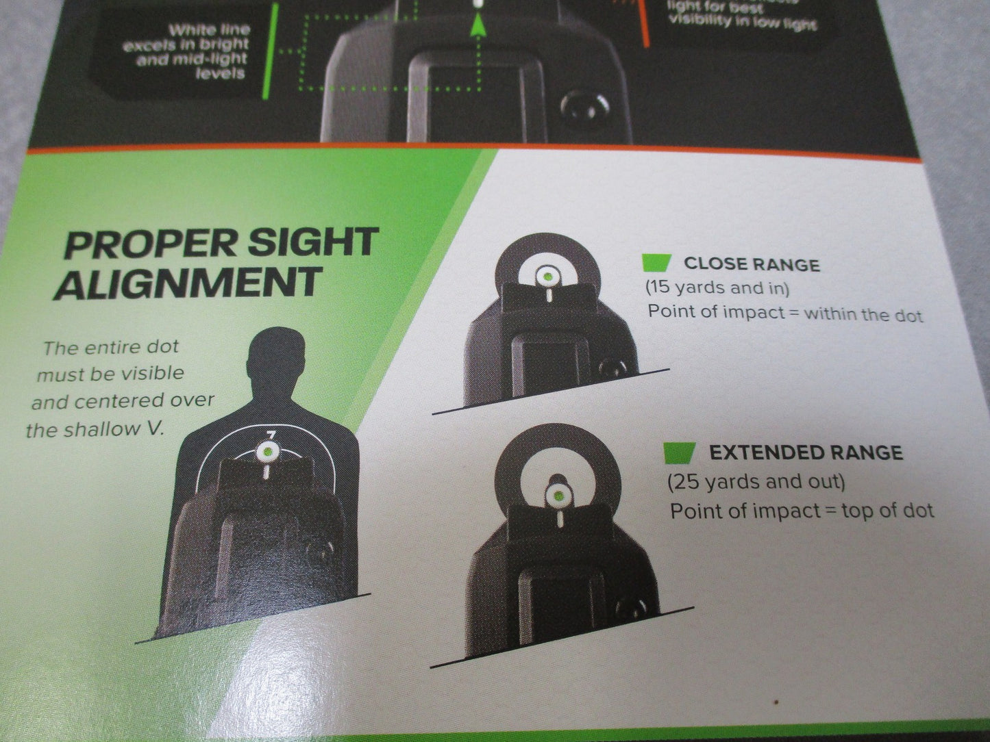 XS Sights DXW Big Dot Night Sights for Sig P225 P226 P229 P320 XD XDM